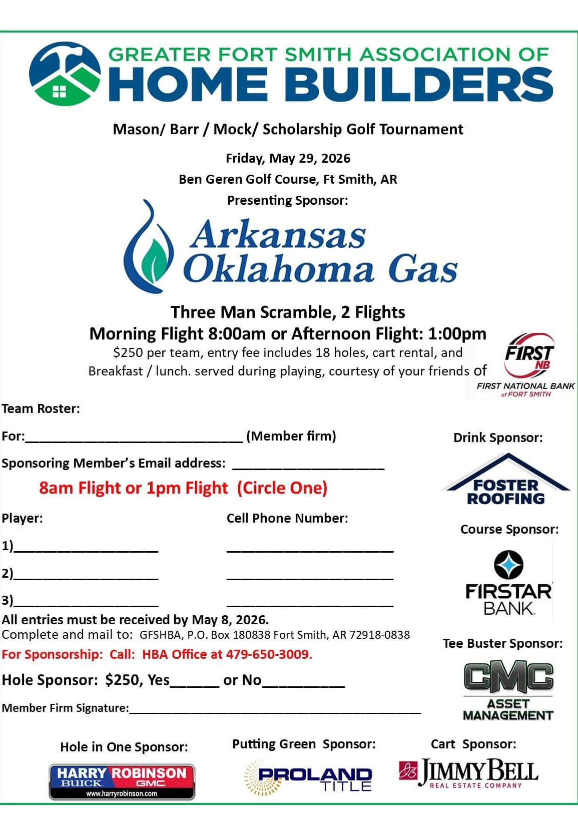 26 mason barr golf Team Entry